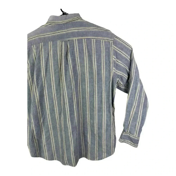 Oakton Limited Men’s Size XL Collared L/S Button Up Shirt In Gray Striped - Picture 7 of 14
